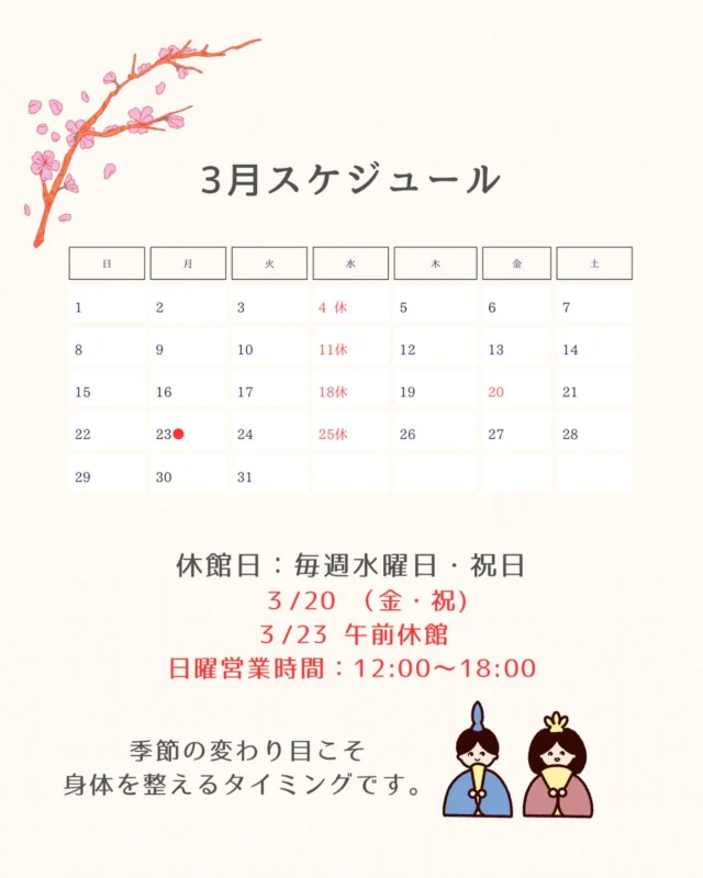 。
3月スケジュールです。

土曜18:00–19:30
大人の部活。

静かに、でも確実に
アツくなっています。

最近、みなさんの熱量がすごい。
ただ動く、ではなく
「上げにきている」空気。

🥊3/3は特別ゲストDAY。

詳細は前回のリールをご覧ください。

本物に触れる夜になります。